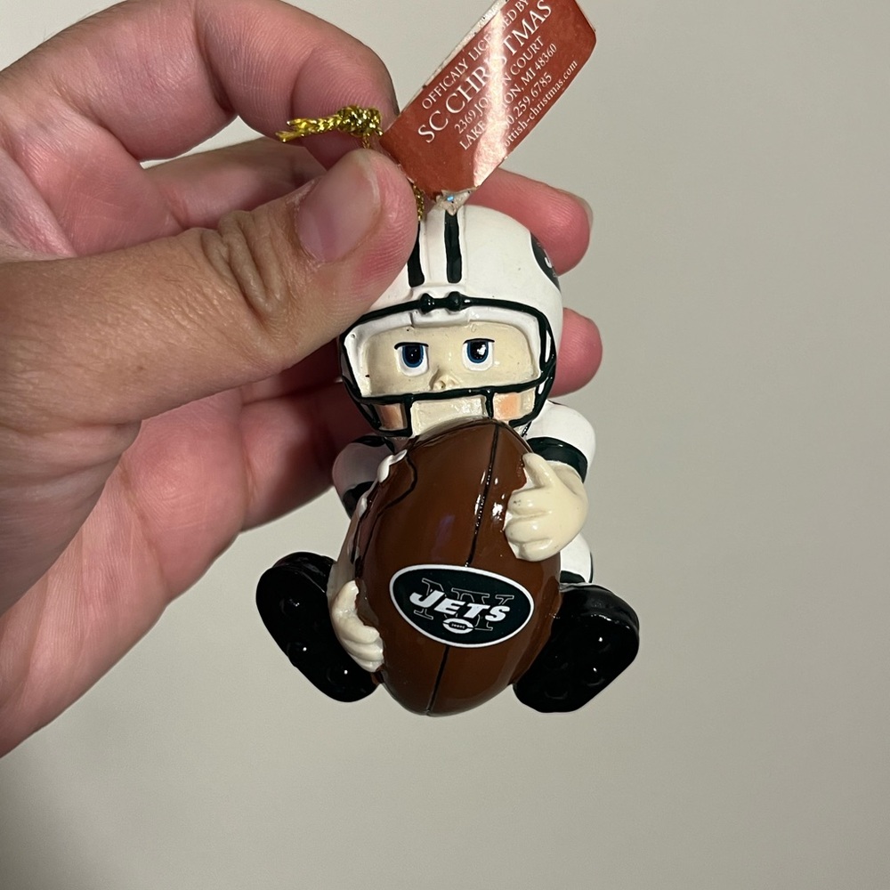 New York JETS Football Hanging Ornament Football Acrylic NEW Officially Licensed